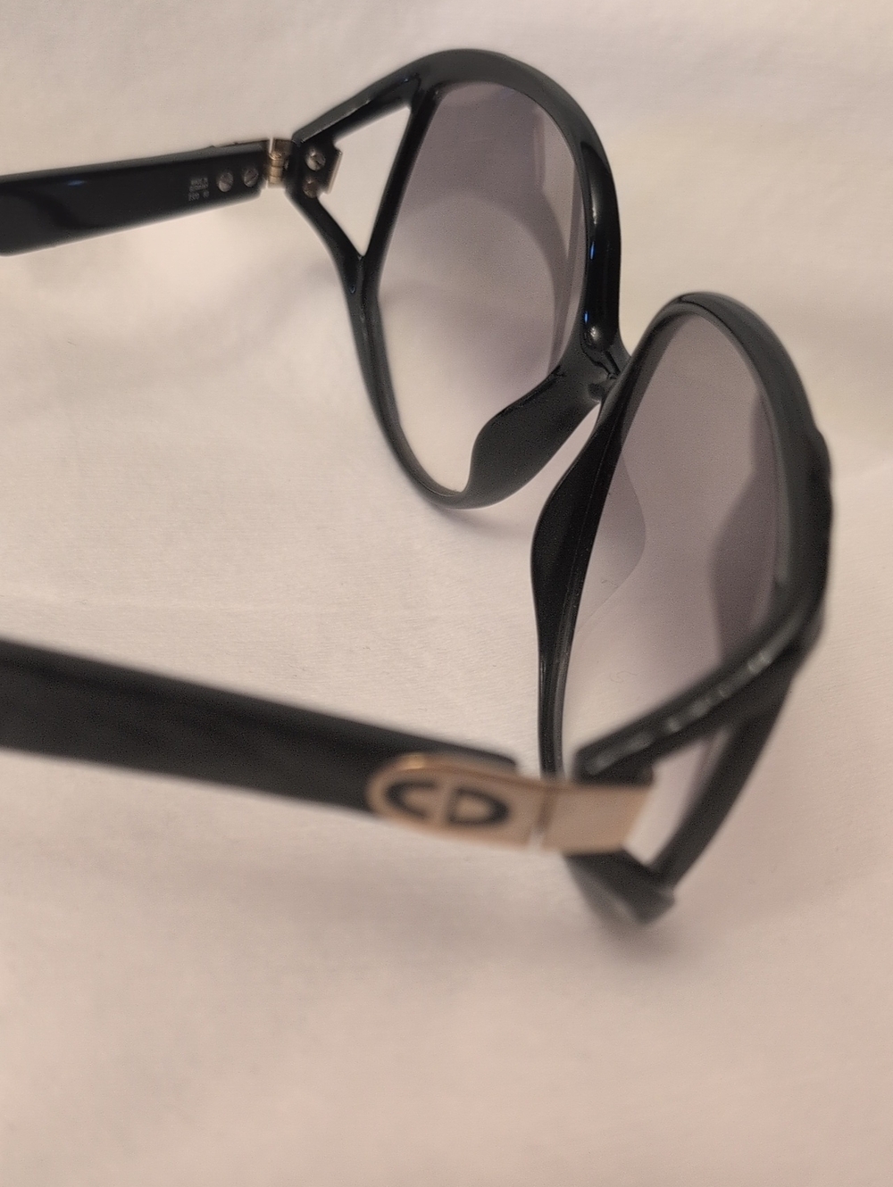 Dior Black Sunglasses with Gold CD Accent